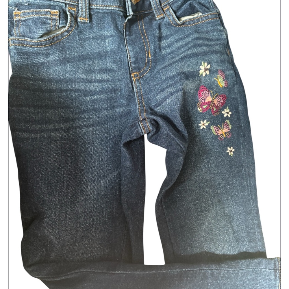 Jumping Beans Blue Jeans with Butterfly Embroidery